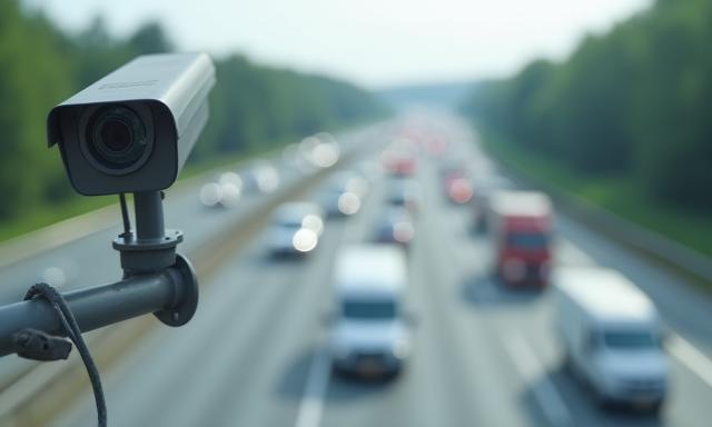 Czech motorway camera checking license plates